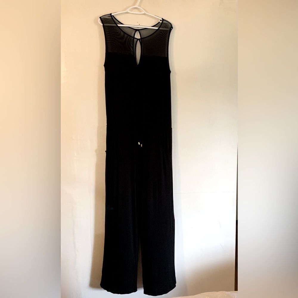 La Blanca Black Jumpsuit Stretch Sz Medium Gorgeous